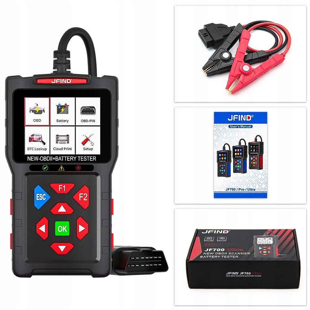 OBD2 DIAGNOSTIC INTERFACE OBD2 TESTER Polish + BATTERY TESTER