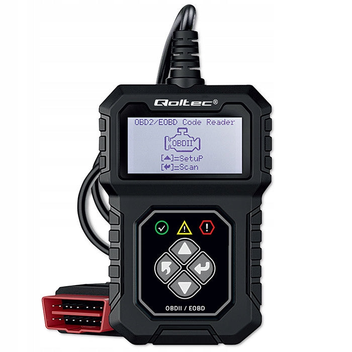 OBD2 DIAGNOSTIC INTERFACE TESTER POLISH MENU Qoltec ProLine 8-25V Manufacturer code 50684