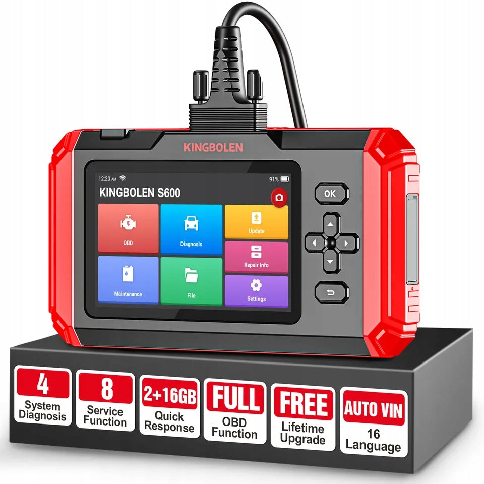 OBD2 DIAGNOSTIC SCANNER KINGBOLEN S600 INTERFACE TESTER SCREEN Polish