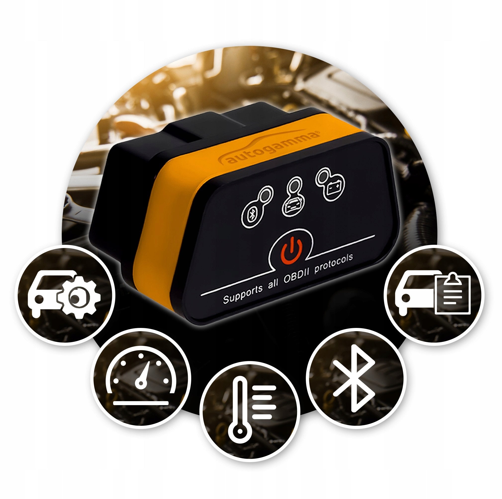 OBD2 Diagnostic Interface ELM327 BT4.0 Bluetooth Android iOS Windows Manufacturer code Interfejs Diagnostyczny OBD2 ELM327 BT4.0