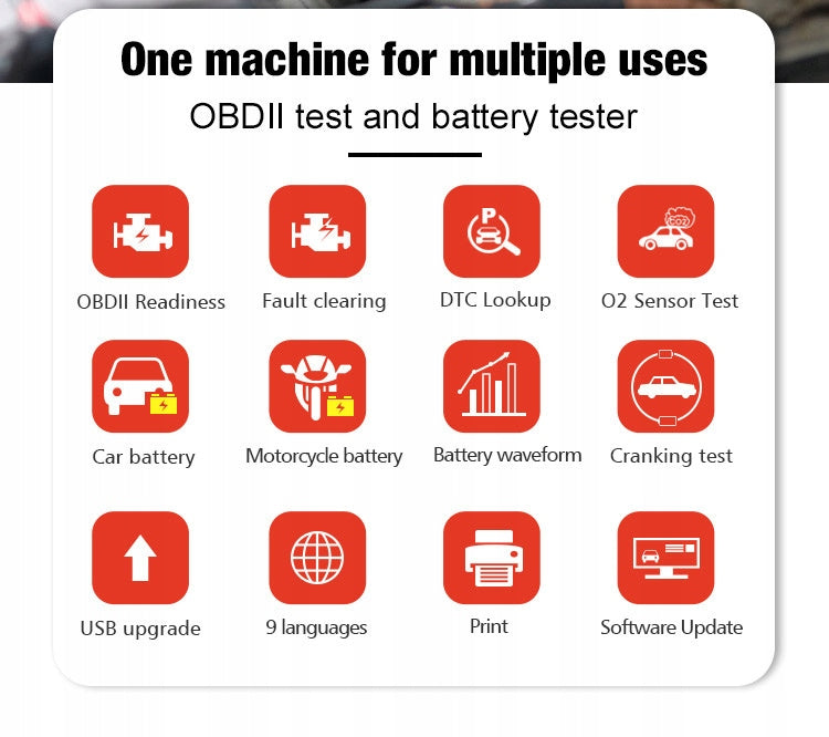 OBD2 KW870 scanner, battery tester Konnwei Brand Konnwei