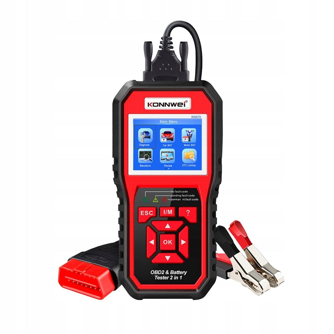 OBD2 KW870 scanner, battery tester Konnwei