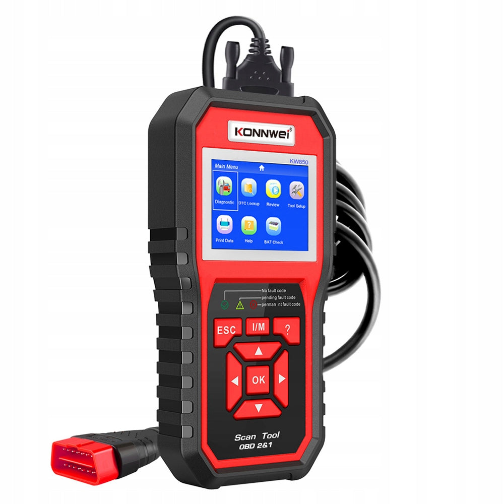 OBD2 Scanner Diagnostic Tester Konnwei KW850 Batteries included no