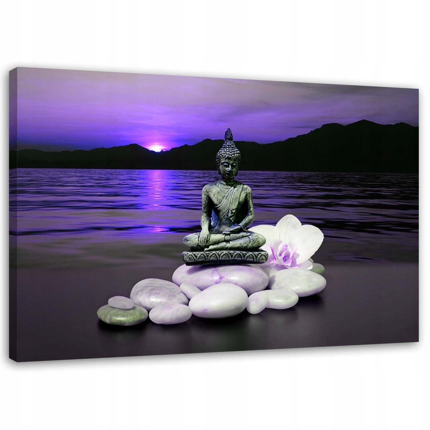 Reproduktion Buddha auf Steinen 