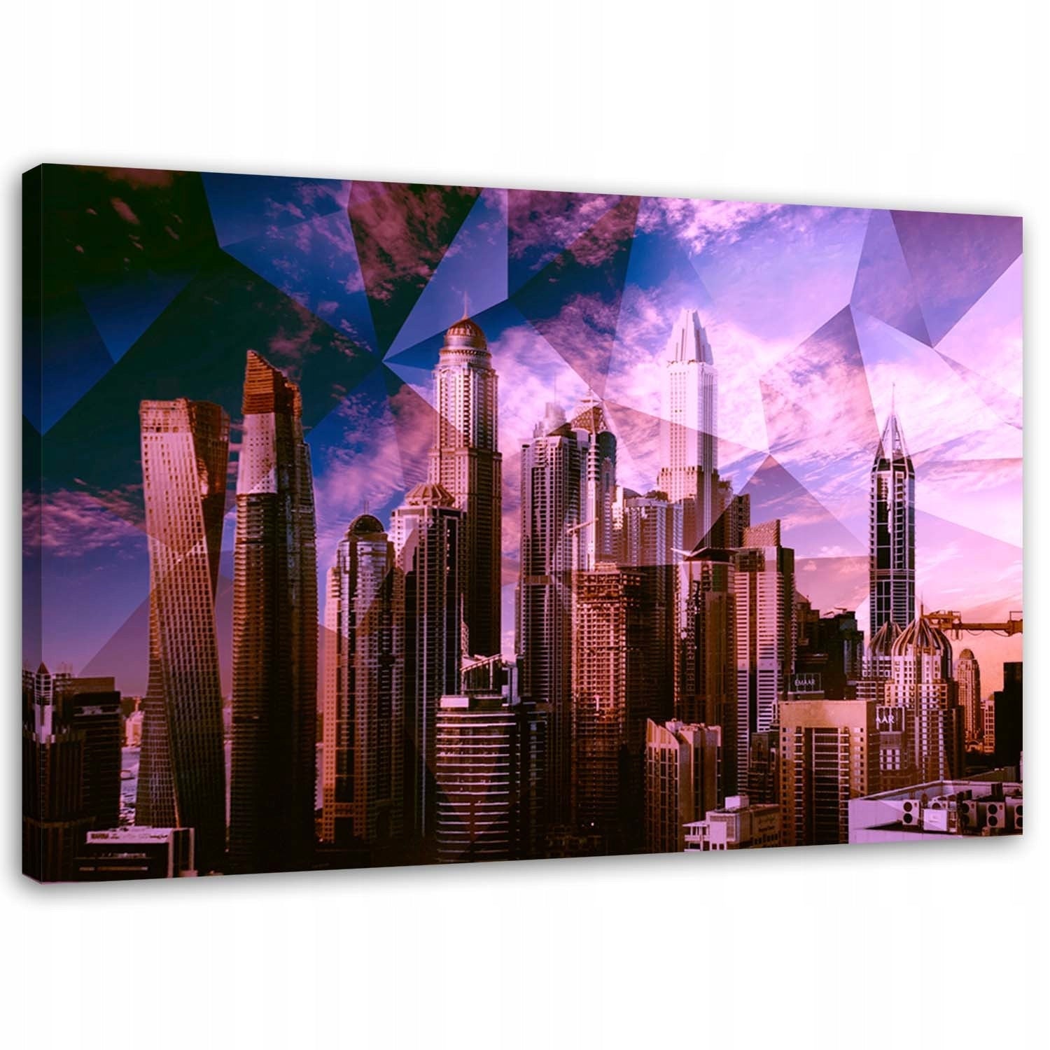 Bild Geometrische Stadt - Lila 