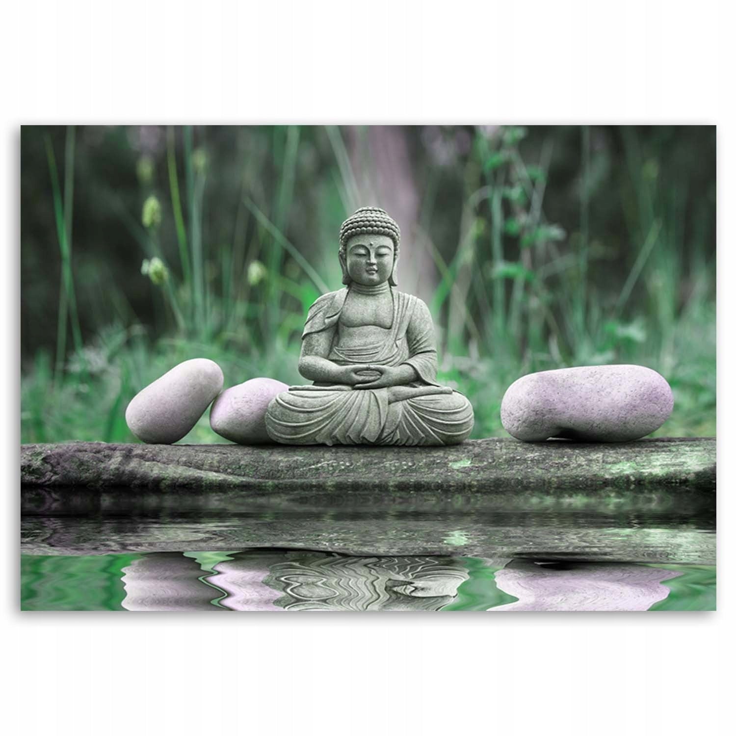 Reproduktion Buddha am Wasser 