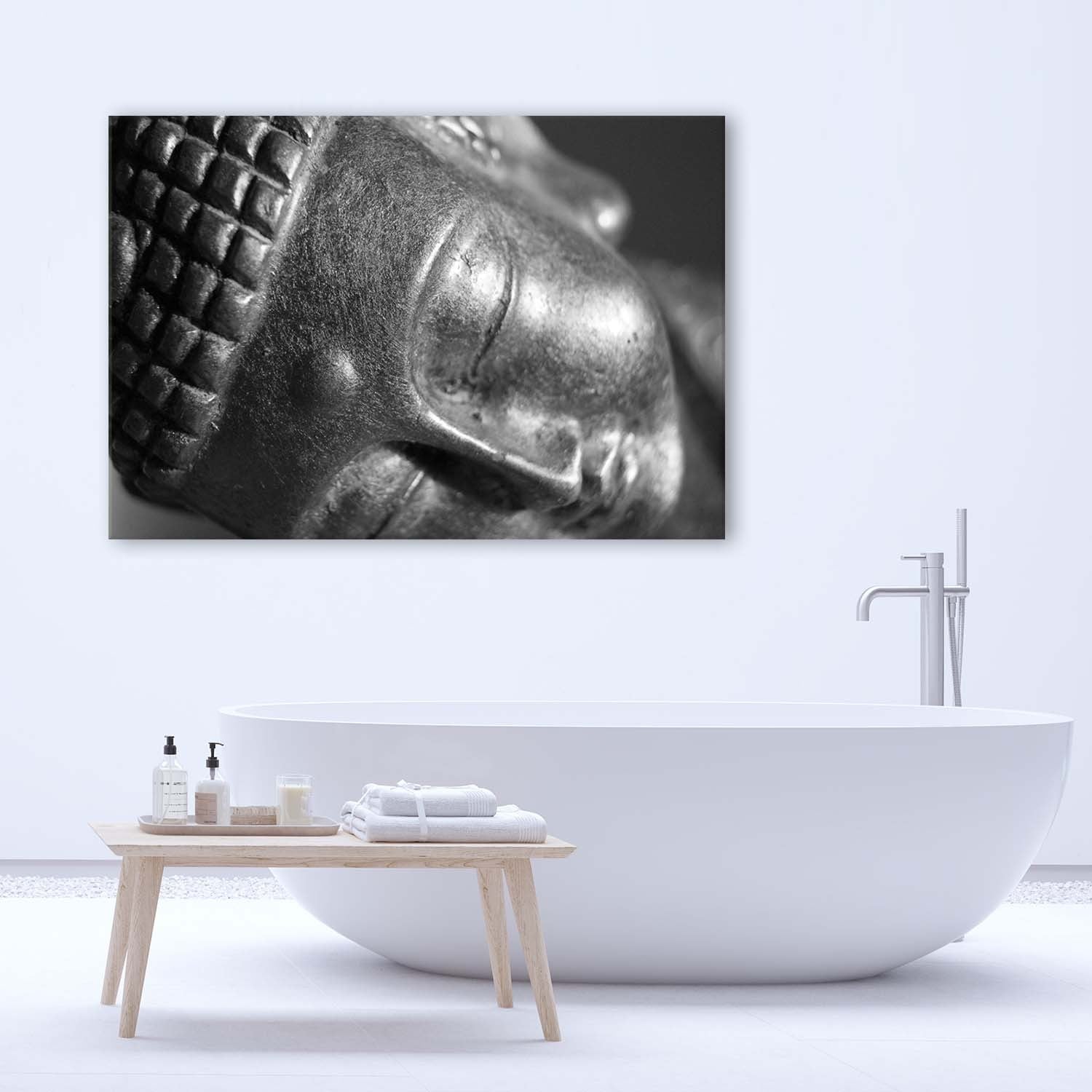 Reproduktion des Gesichts des schlafenden Buddha 