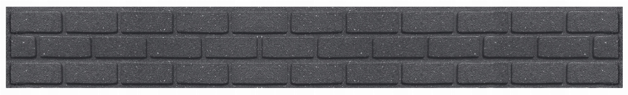 Garteneinfassungen, Palisade, Würfelimitat, Gummi, Noppen, grau, 1,2 m 