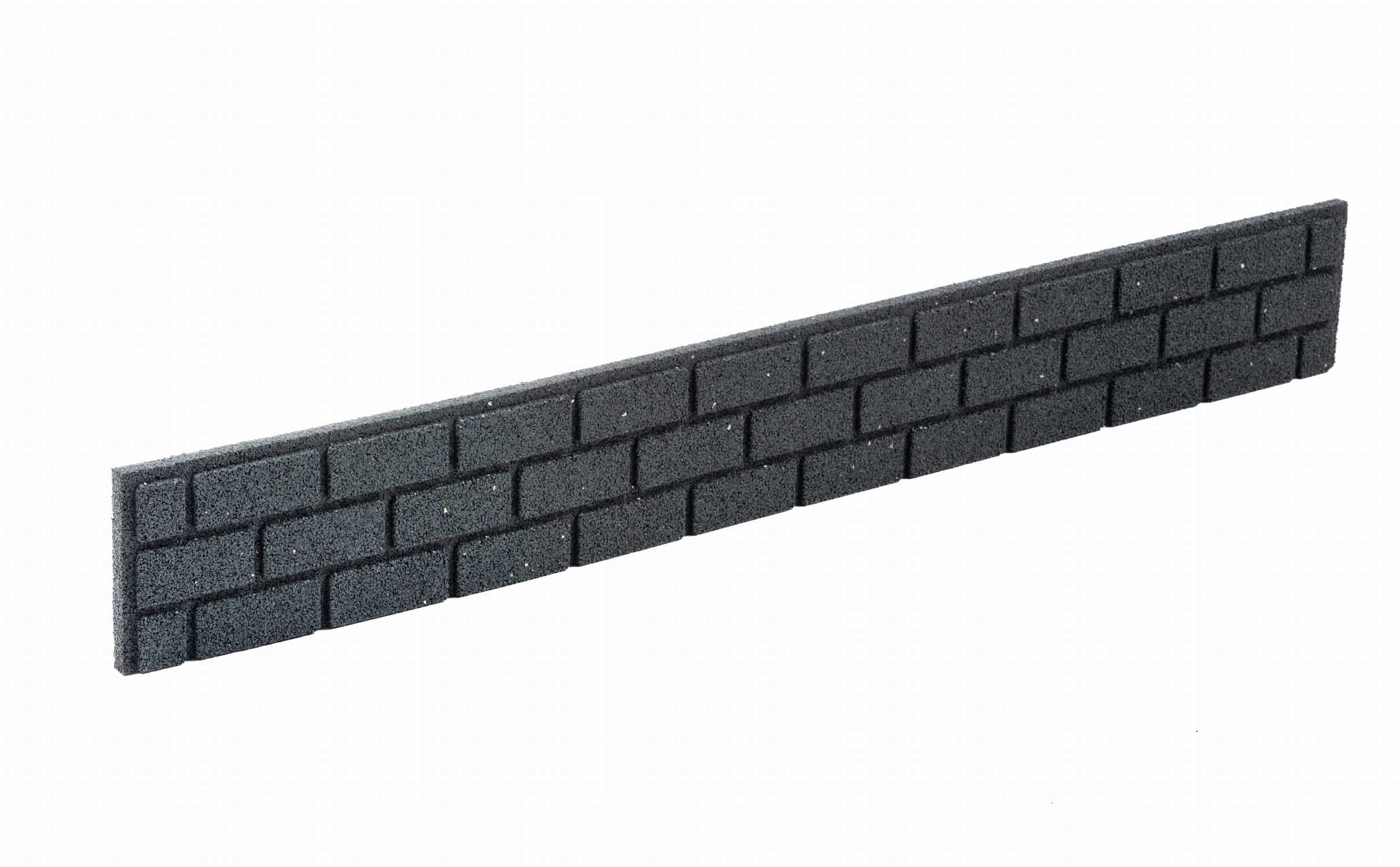 Garteneinfassungen, Palisade, Würfelimitat, Gummi, Noppen, grau, 1,2 m 