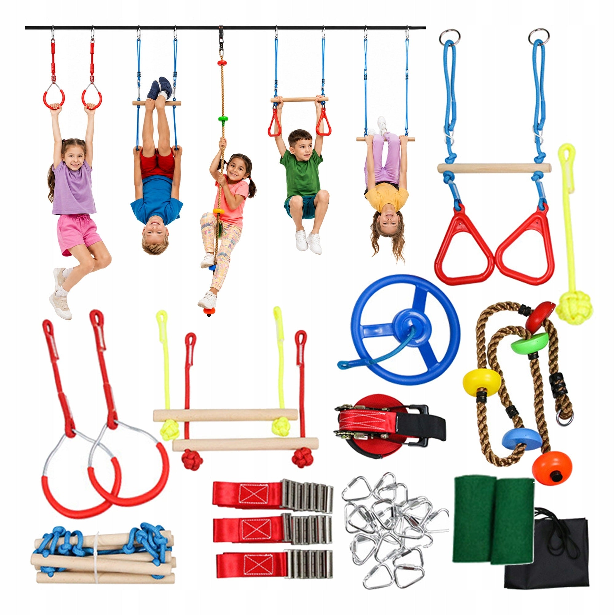 OBSTACLE COURSE SQUARE TOYS MONKEYS GROVE ROPE PARK FOR GARDEN CLIMBING