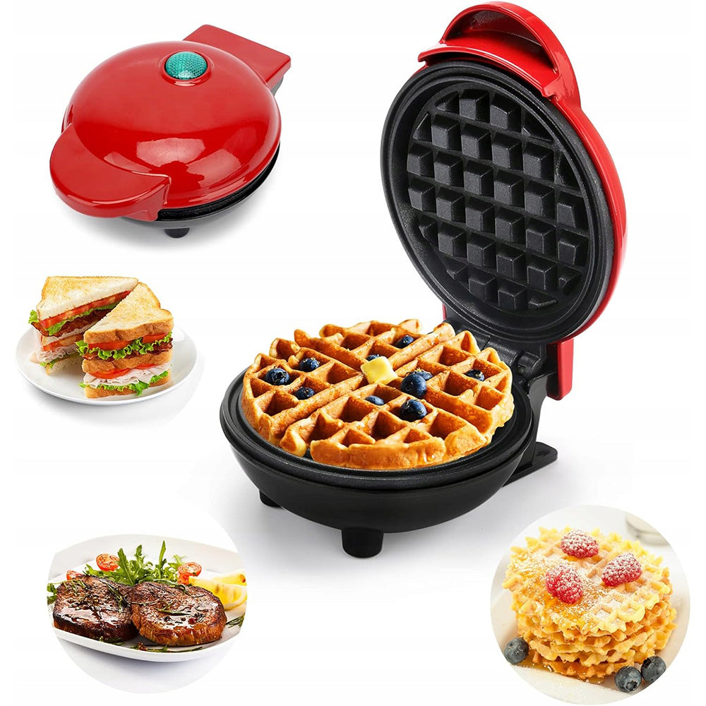 OCCASION PINK TOASTER WAFFLE IRON MINI ELECTRIC CRUNCHY WAFFLES 350W Packaging status original