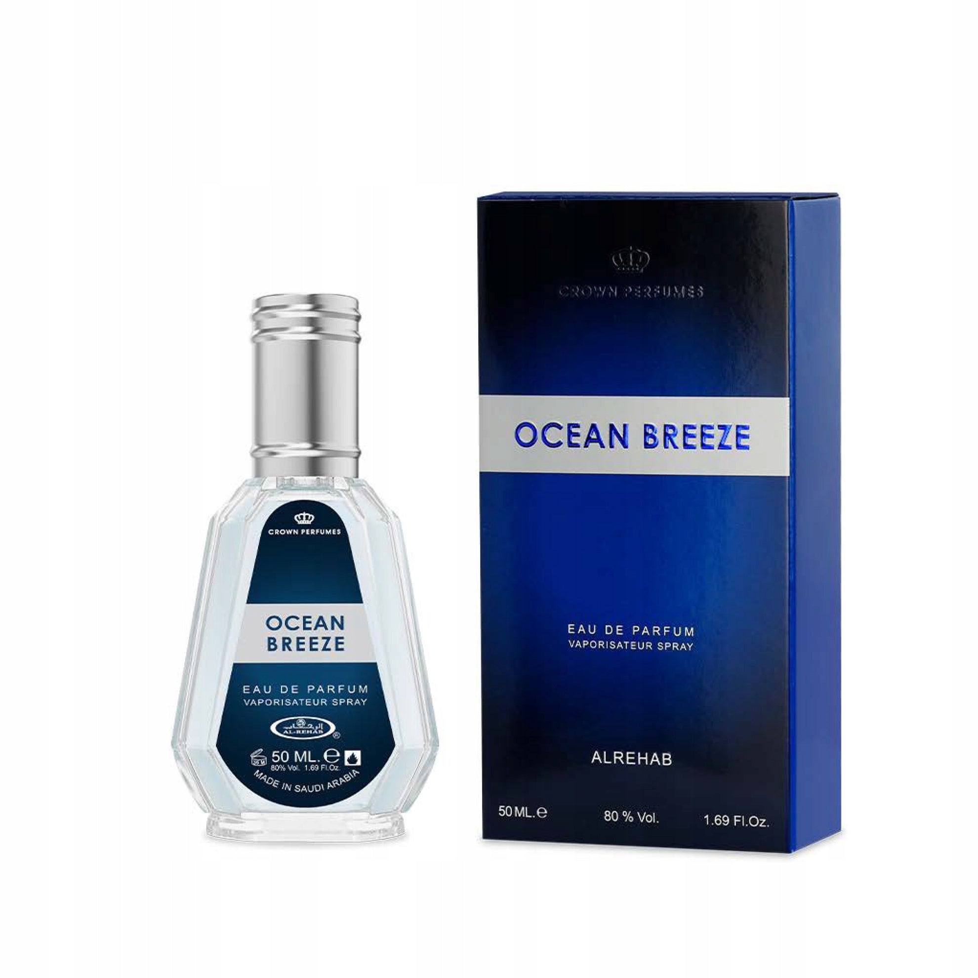 OCEAN BREEZE ARABIC PERFUME MALE CITRUS FRESH 50 ml AL REHAB EDP Packaging status original