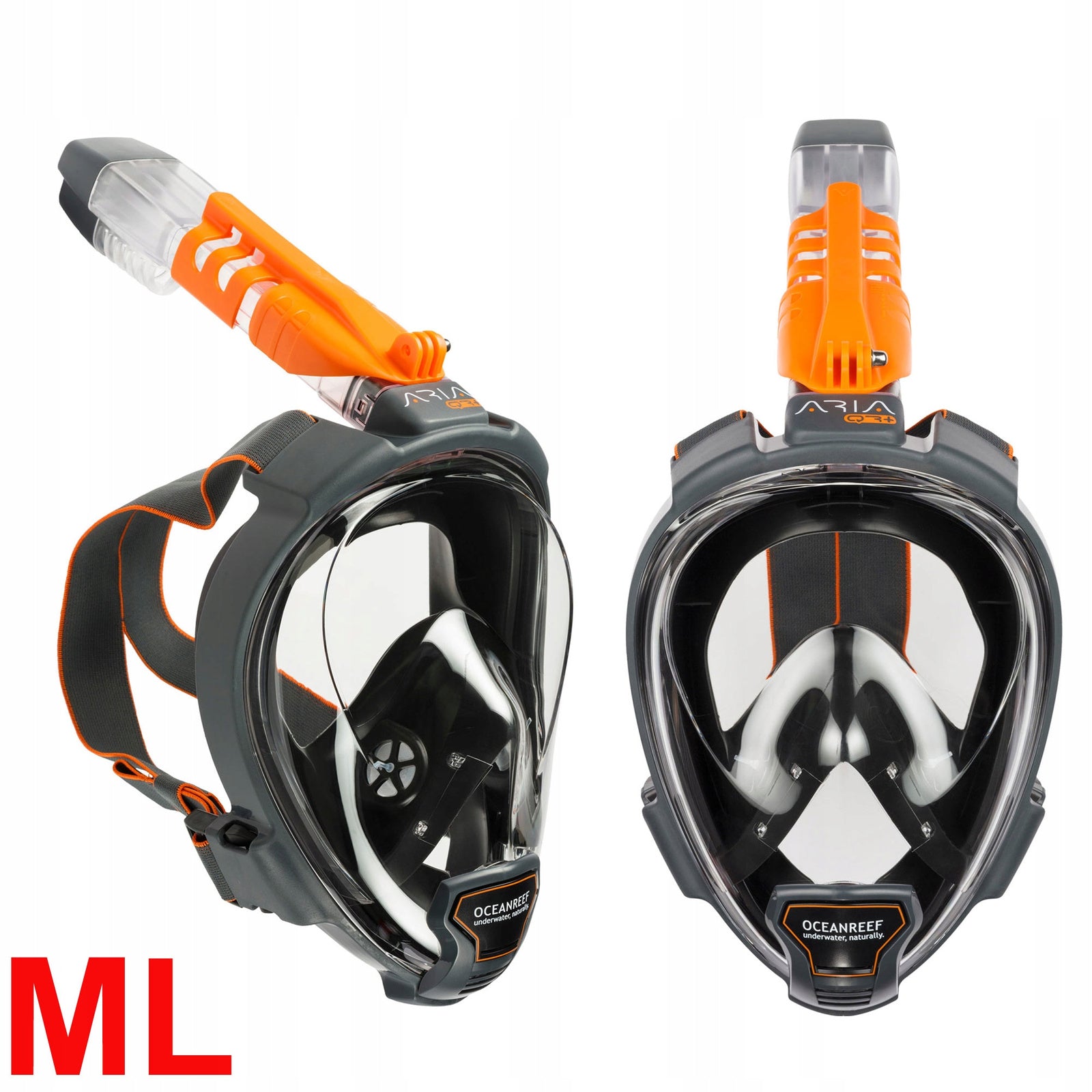 OCEAN REEF FULL FACE Dive MASK ARIA QR+ GoPro BLACK BK M/L + BOJKA