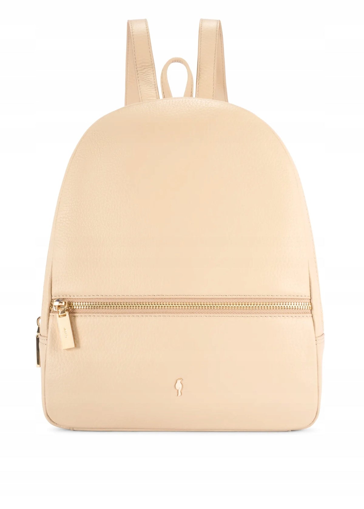 OCHNIK Beige leather women's backpack TORES-0898E-1B(W26)
