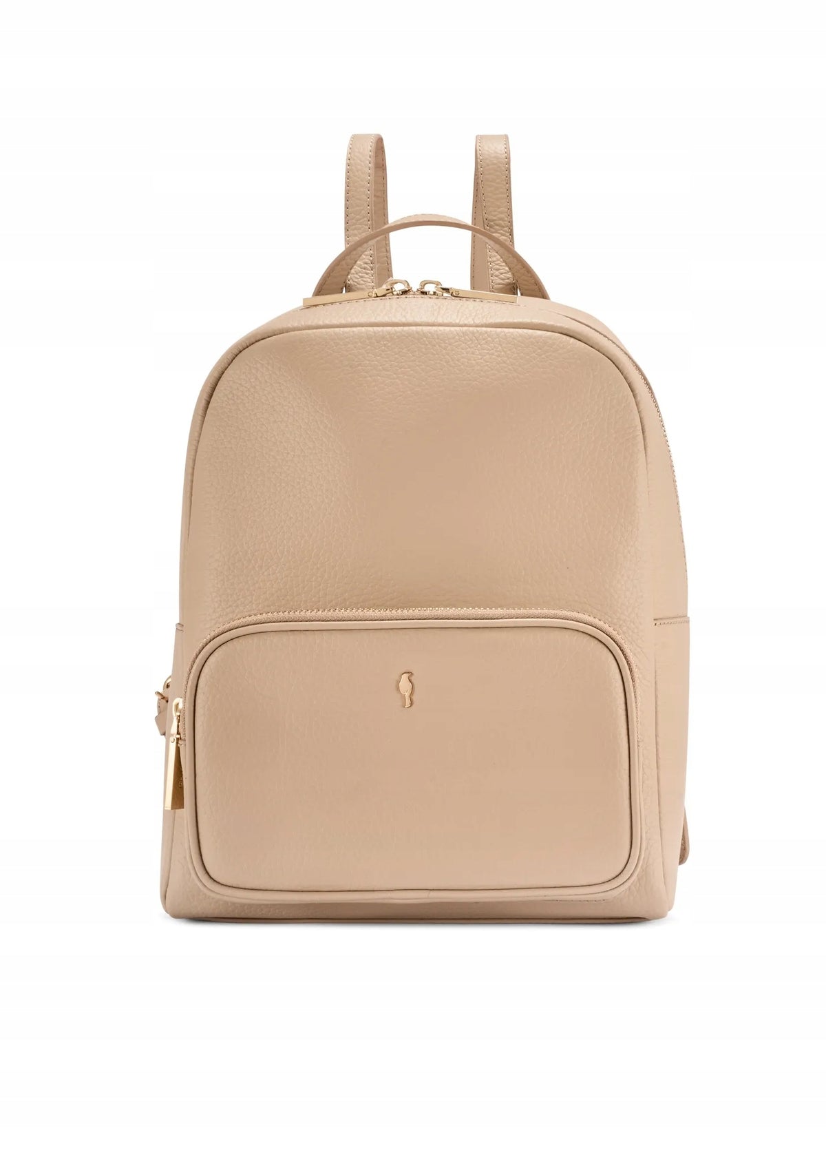 OCHNIK Beige leather women's backpack TORES-1072E-1B(W26)