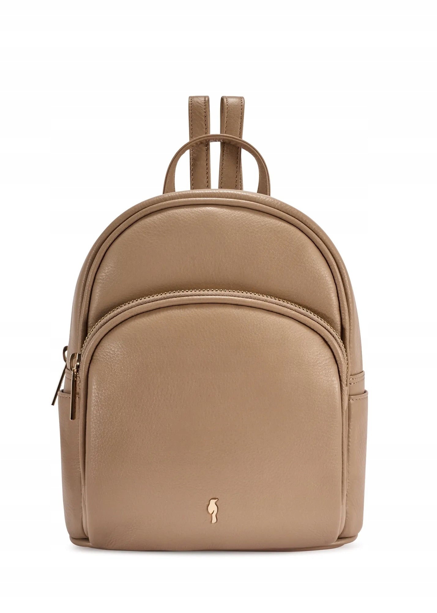 OCHNIK Beige leather women's backpack TORES-1089A-1B(W26)