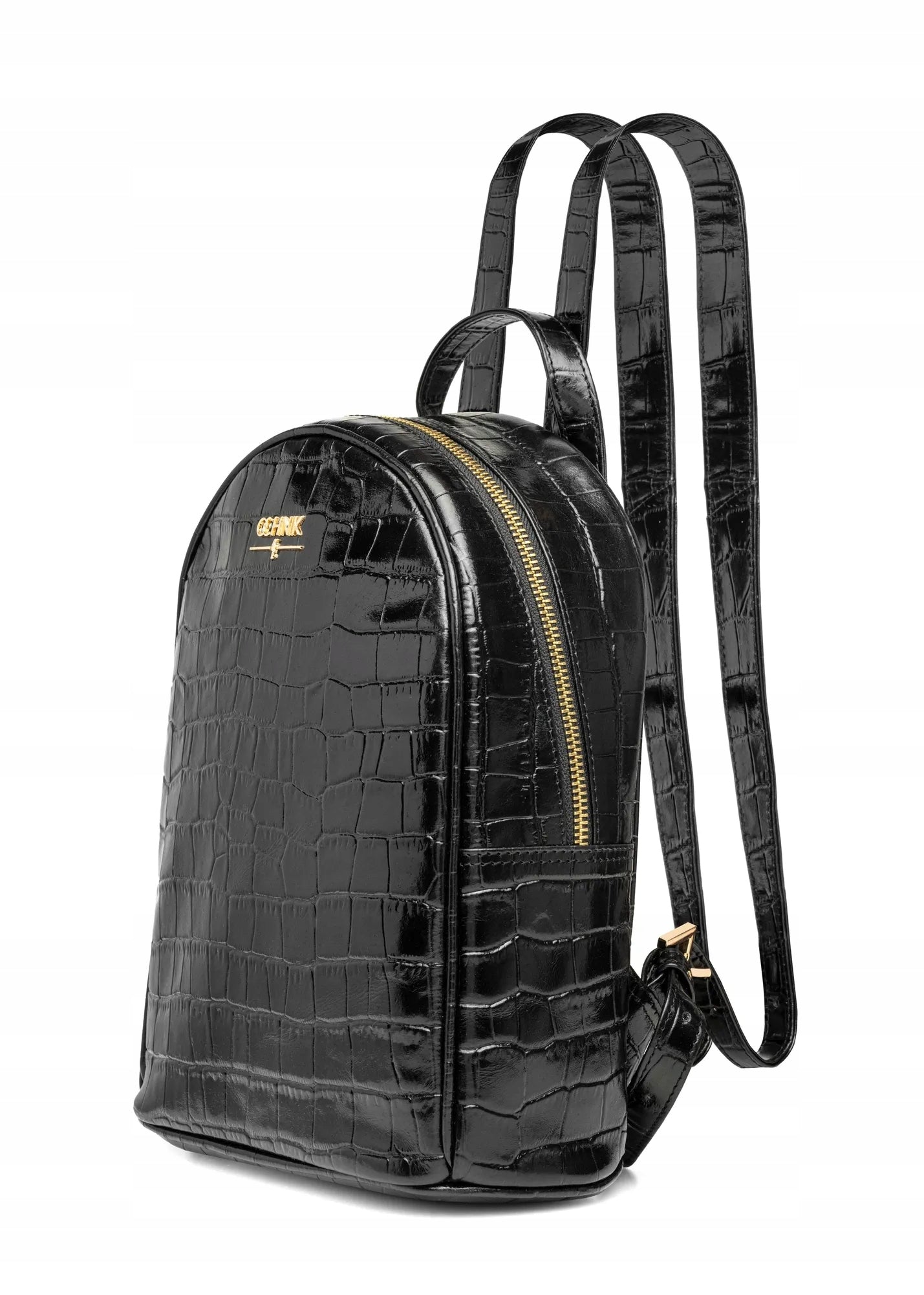 OCHNIK Black leather women's backpack croco TORES-1236-9G(W26) Brand OCHNIK