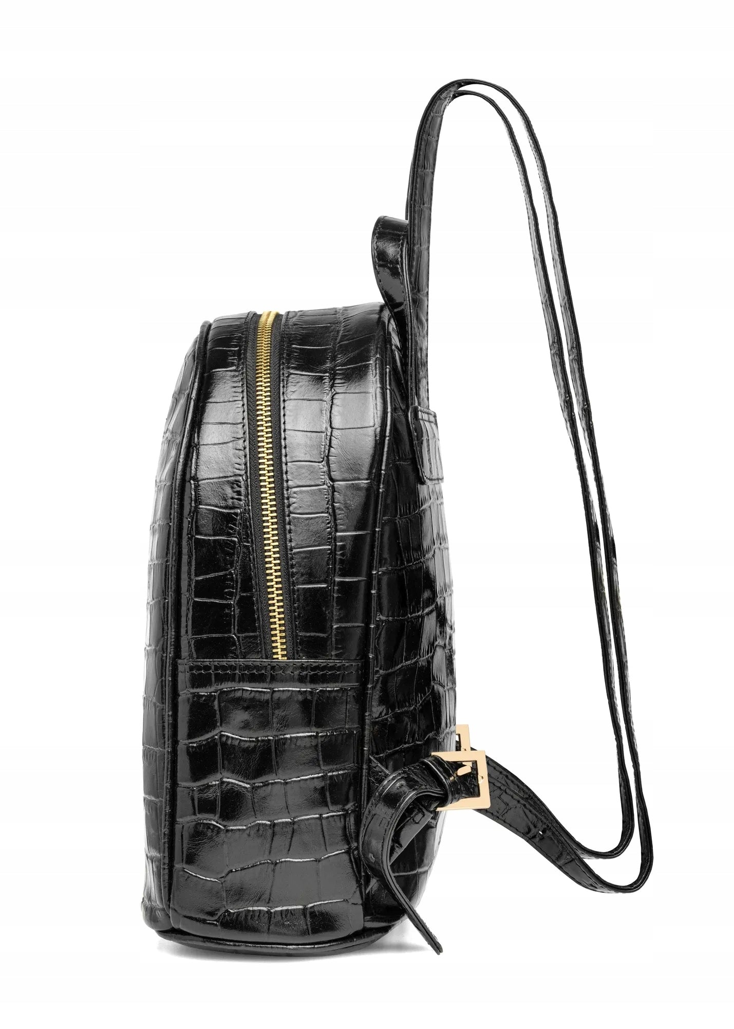 OCHNIK Black leather women's backpack croco TORES-1236-9G(W26) Gender woman