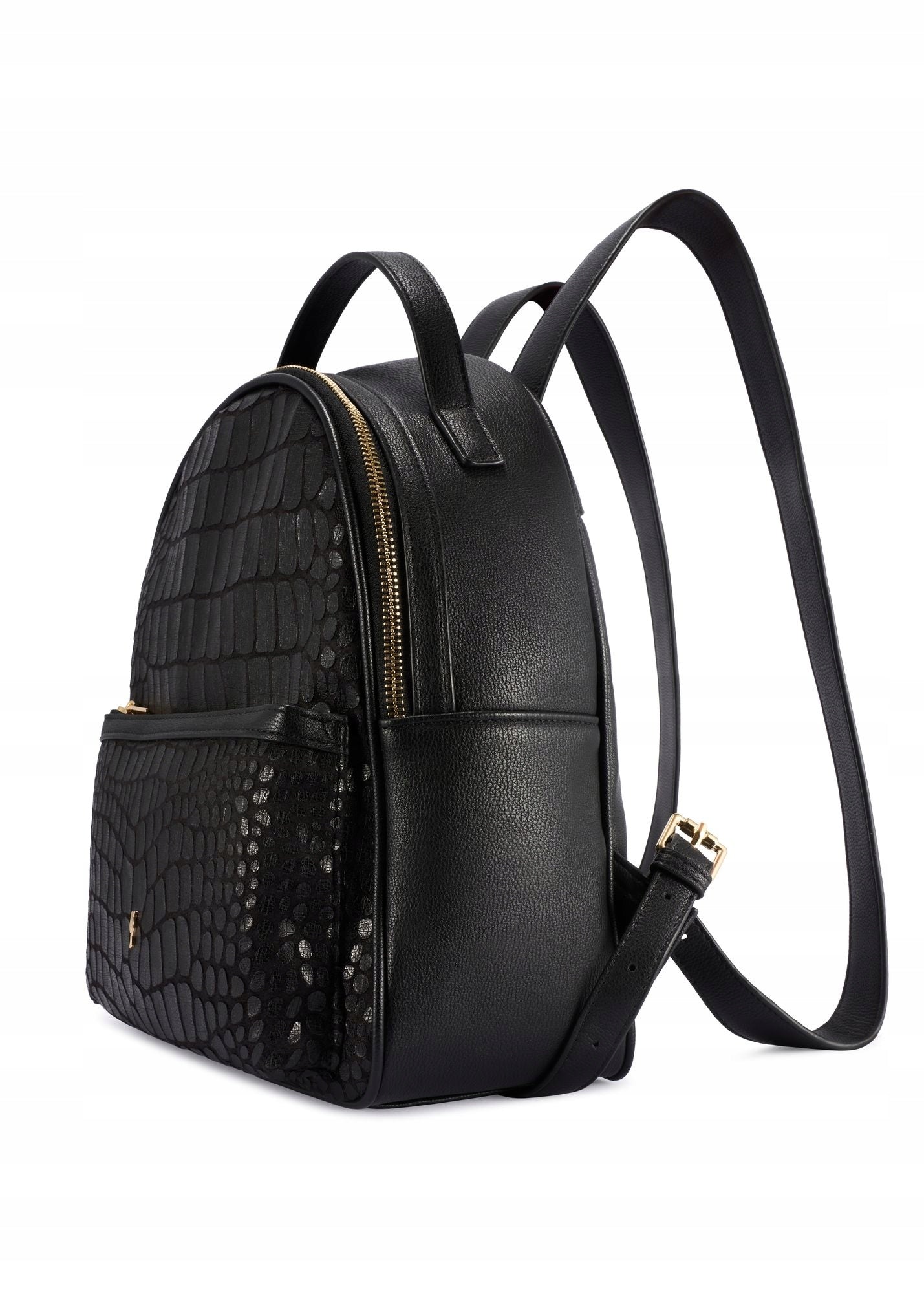OCHNIK Black medium women's backpack croco TOREC-0920-9G(W26) Brand OCHNIK