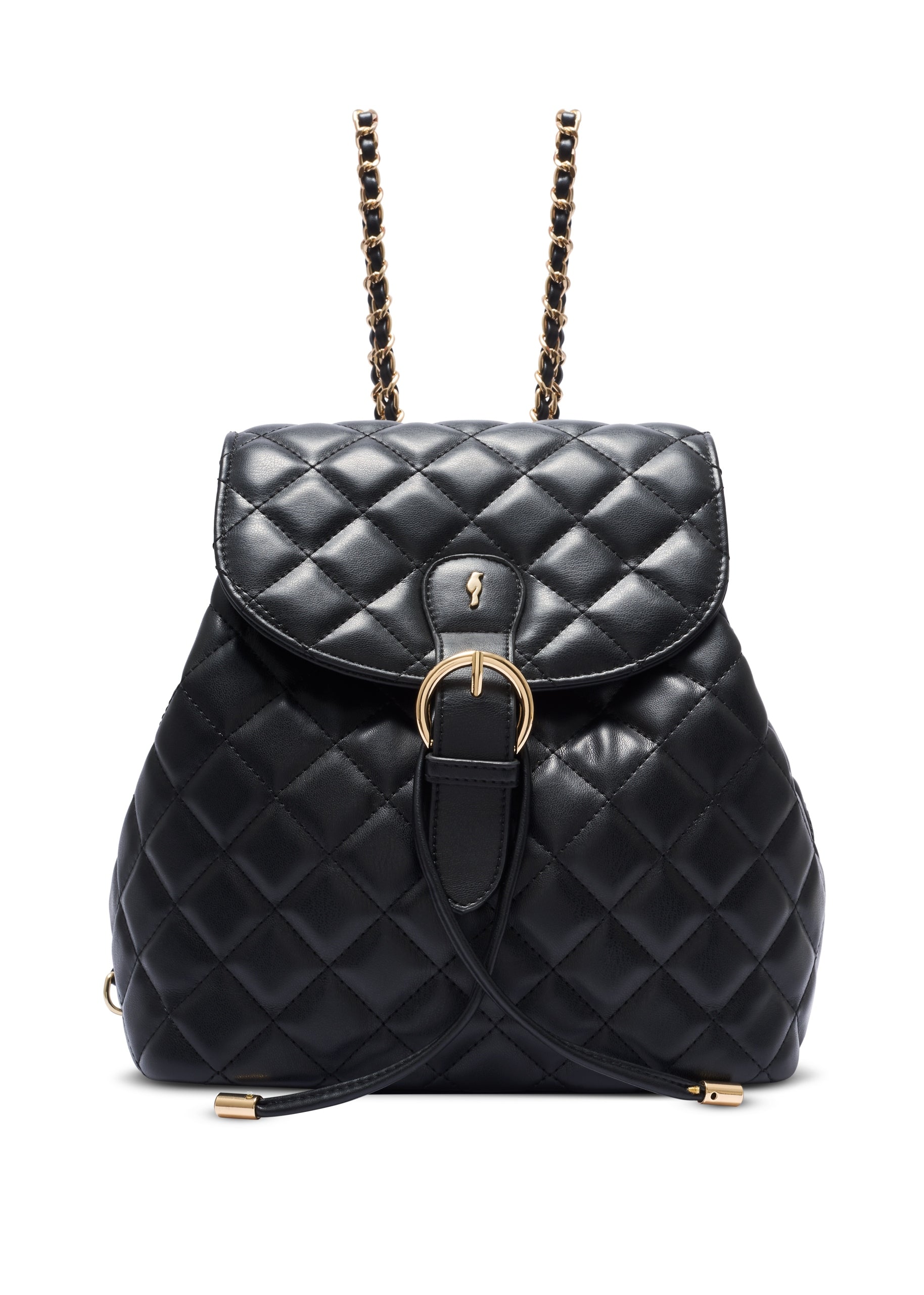 OCHNIK Black quilted women's backpack TOREC-1115-99(W26)