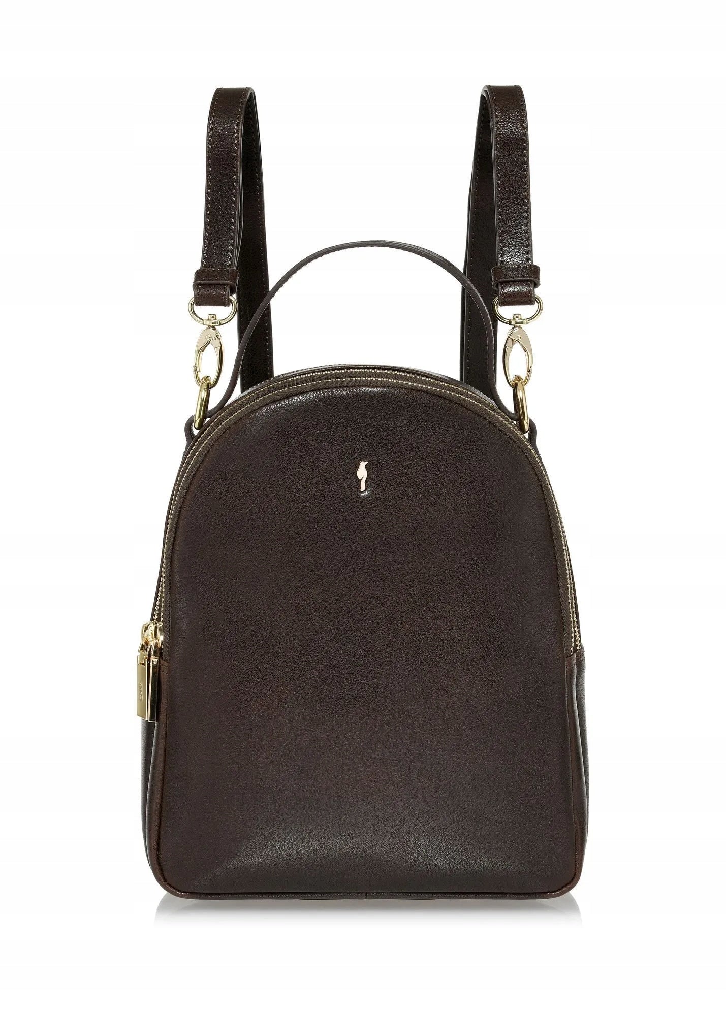 OCHNIK Brown leather women's backpack TORES-1048A-1I(W26)