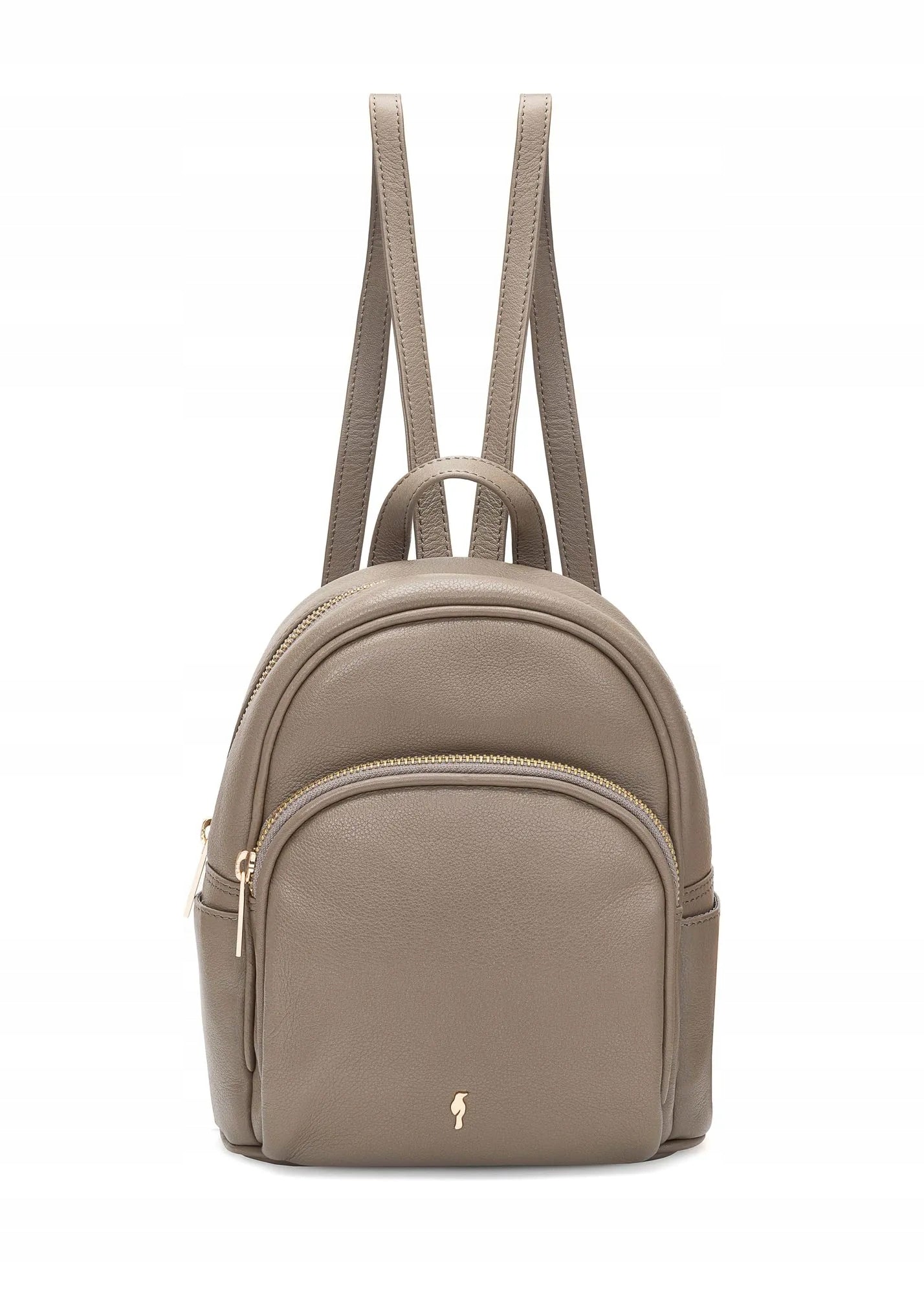 OCHNIK Dark beige leather women's backpack TORES-1089A-1K(W26)