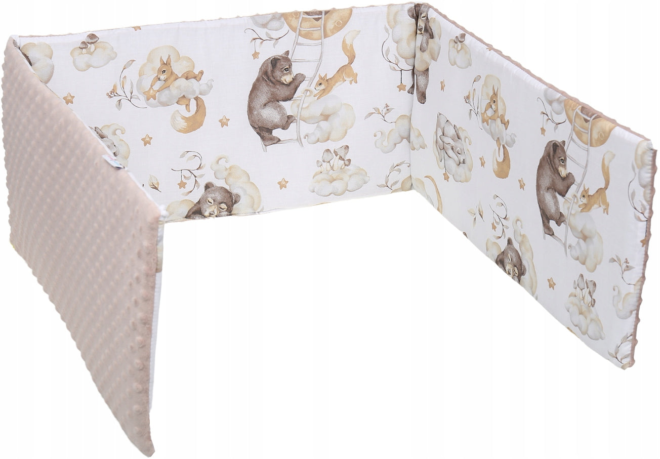 Weicher Kinderbettbezug Babymam 180x30, rosa/weiß 