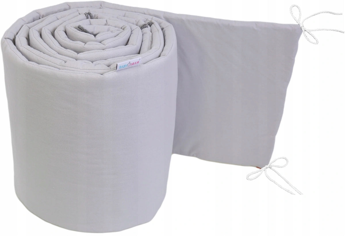 Weicher Kinderbettbezug Babymam, 360x30 cm, grau 