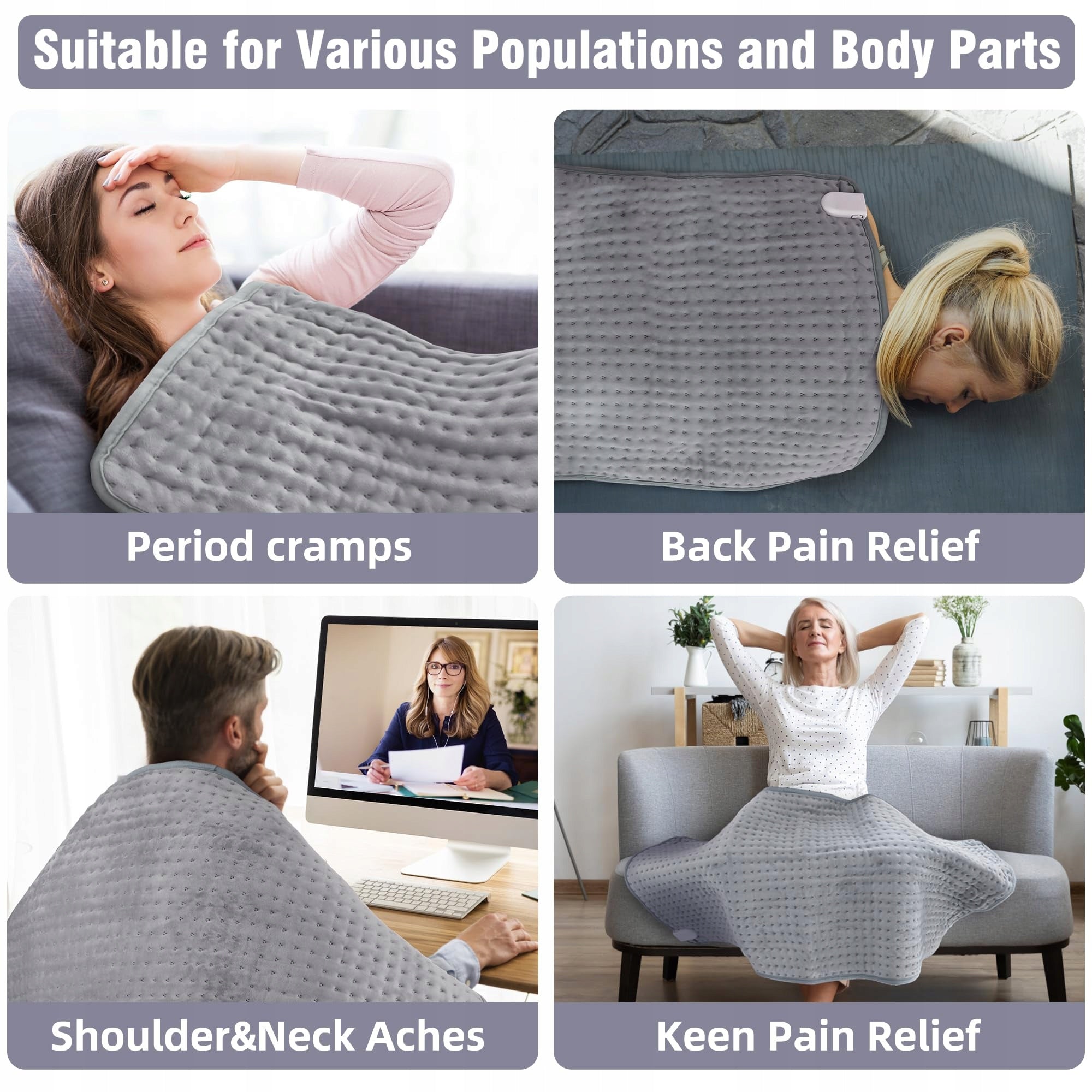 OCSOSO Electric Heating Pillow 50x100 cm, 10 Heating Levels Packaging status original