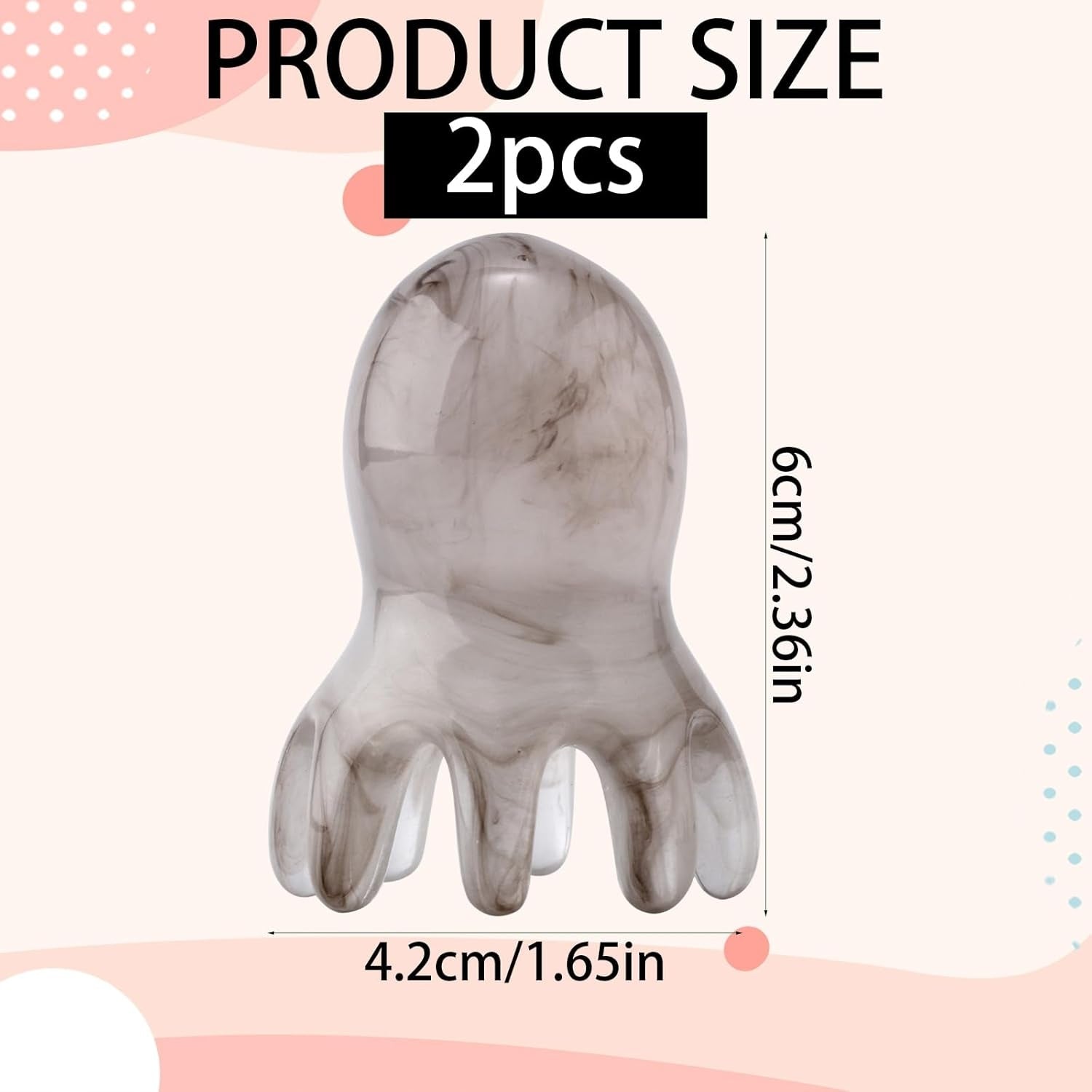 OCTOPUS HEAD MASSAGER 2PCS RESIN ACUPRESSURE RELAXATION Brand no brand