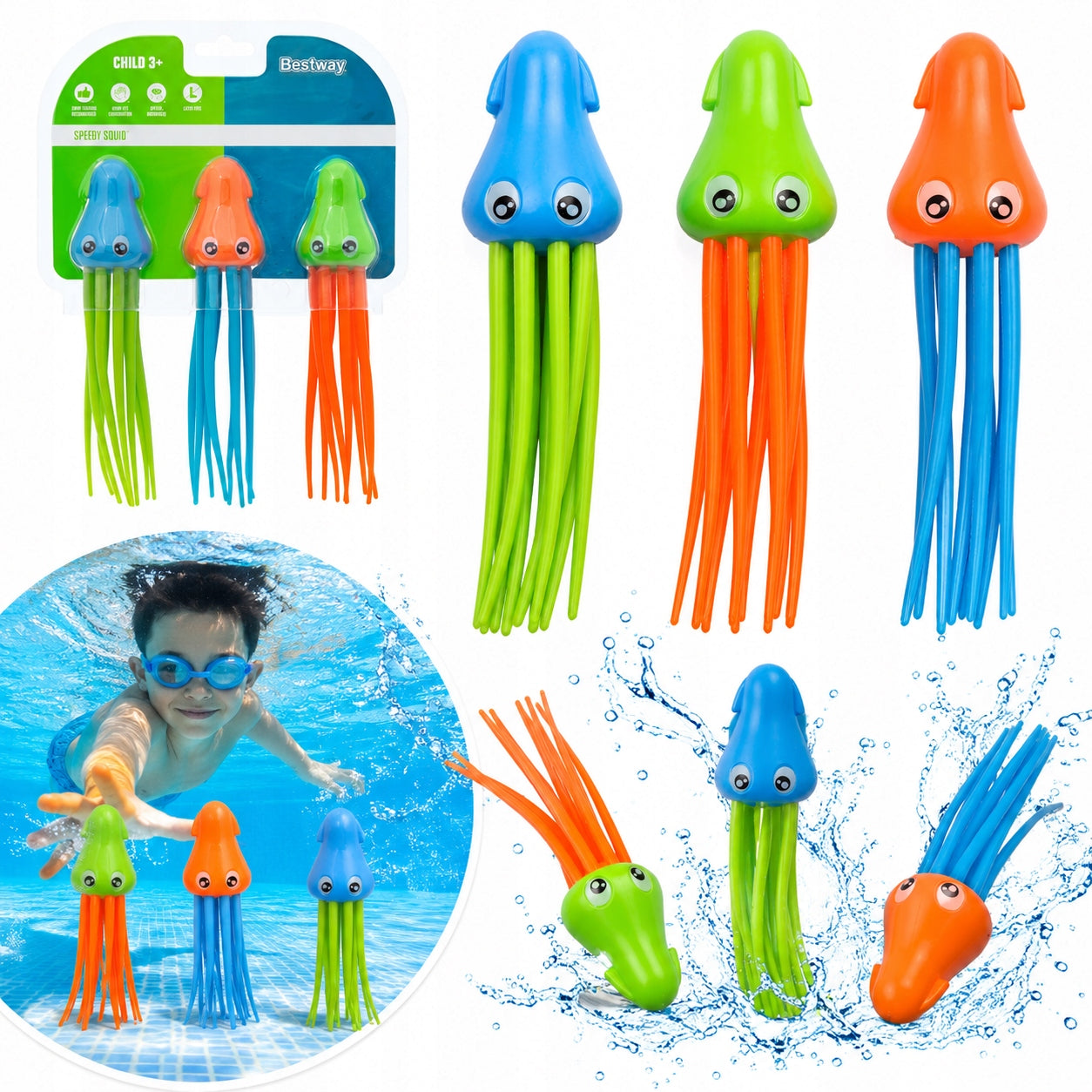 OCTOPUSES FOR SWIMMING POOL WATER FUN FOR CHILDREN LEARNING TO SWIM