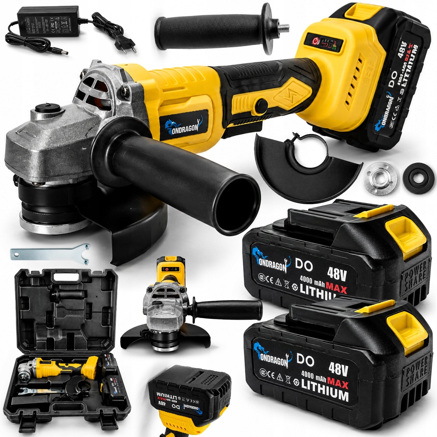 OD ANGLE GRINDER CORDLESS RUBBER ANGLE 2XAKU 48V 2x BATTERY PRO