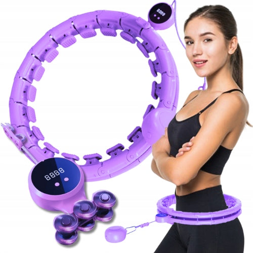 Gymnastikreifen mit Kalorienzähler Hikey Hula Hop, 125 cm, lila 