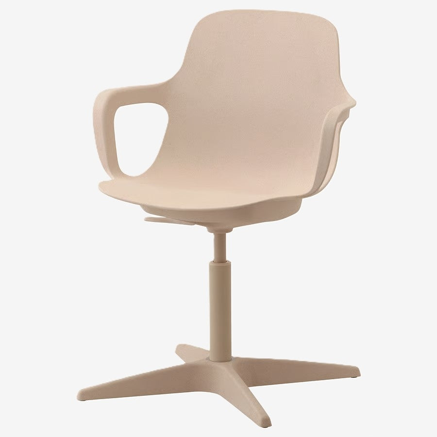 ODGER swivel chair, white and beige