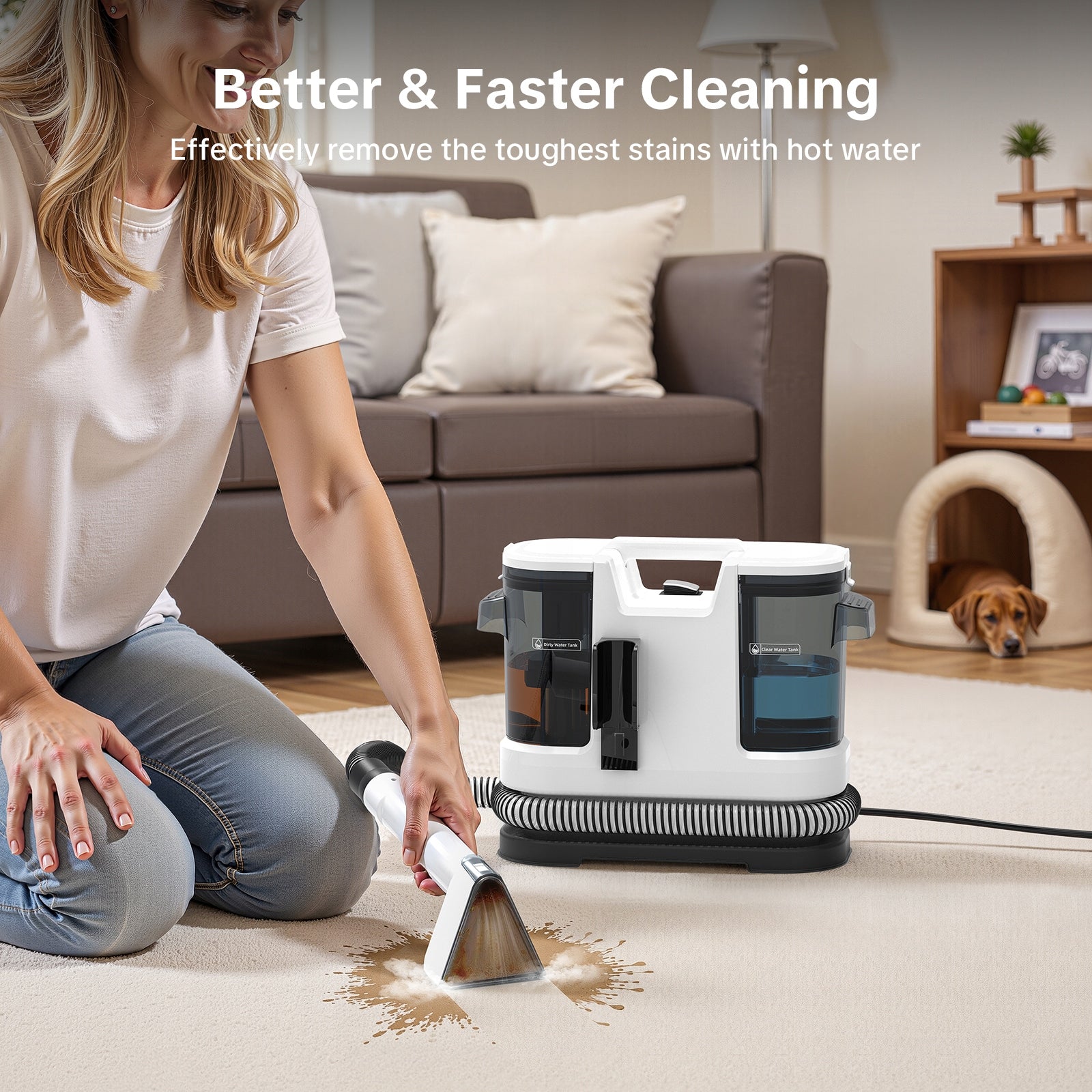 ODKURZACZ PIORĄCY DO DYWANÓW TAPICERKI MOKRO SUCHO ZESTAW SPOT CLEAN 15Kpa Manufacturer code 9994594