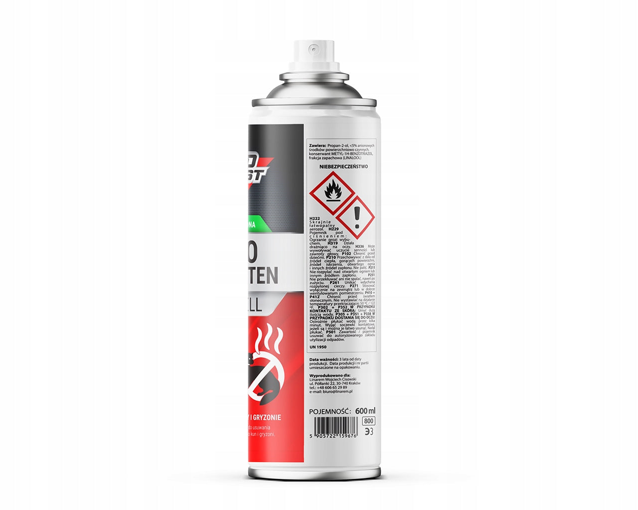 ODOR REMOVER KUNA MICE RODENT FOR CAR NO MARTEN SMELL 600ML Use Against rodents martens
