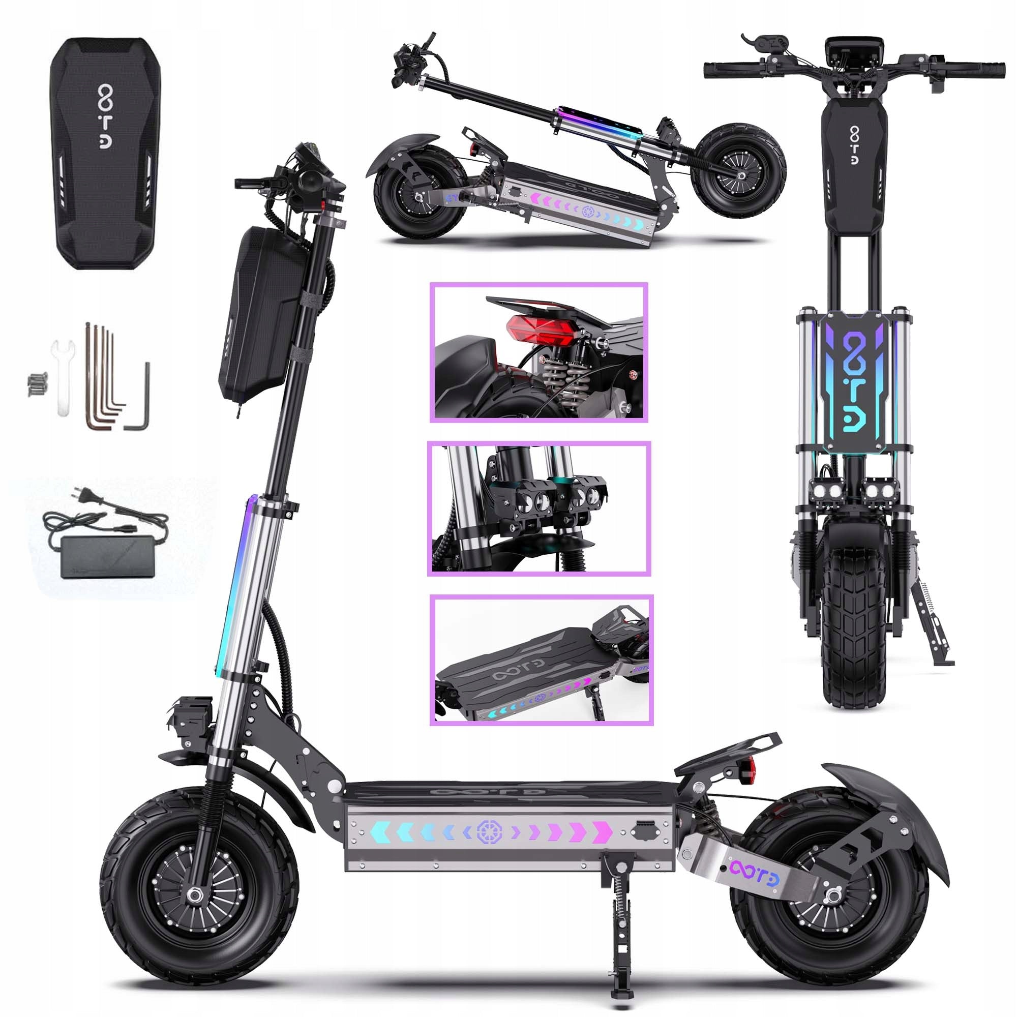 OFF-ROAD ELECTRIC SCOOTER FOR ADULTS 6000W 60V 31.2Ah 100HP NFC PL