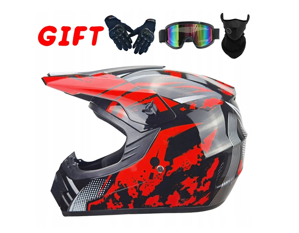 OFF-ROAD ENDURO MOTORCYCLE HELMET MOTOCROSS GLOVES GOGGLES MASK Manufacturer no brand