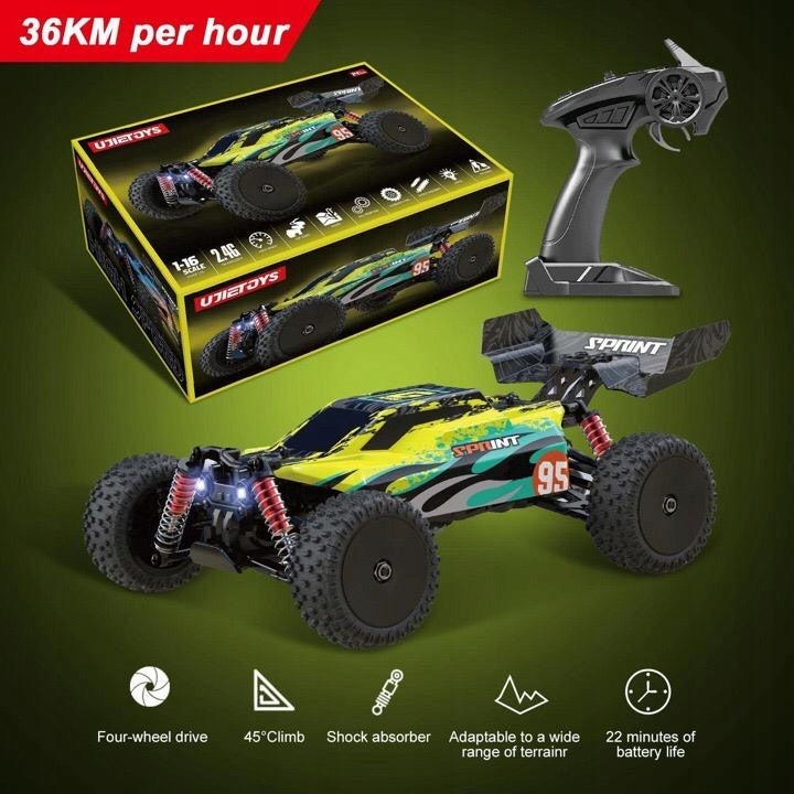 OFF-ROAD VEHICLE RC CONTROLLED 4X4 2,4 GHZ 36 KM/H Brand Olimp