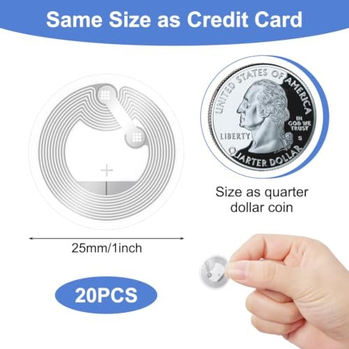 OFFCUP 20PCS NFC TAG NTAG215 PROGRAMMABLE MULTIPLE NFC STICKERS Manufacturer code 20-SZTUK-NFC-TAG-NTAG215