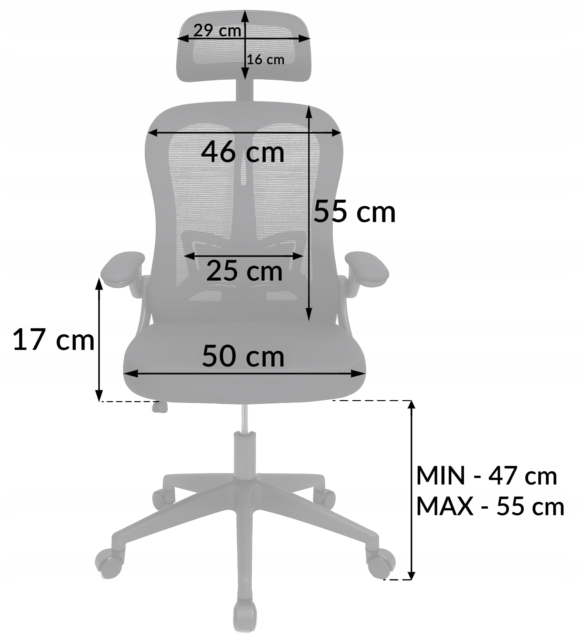 OFFICE CHAIR ADJUSTABLE SWIVEL OFFICE CHAIR ERGONOMIC KB109 BLACK Manufacturer code Meb000298