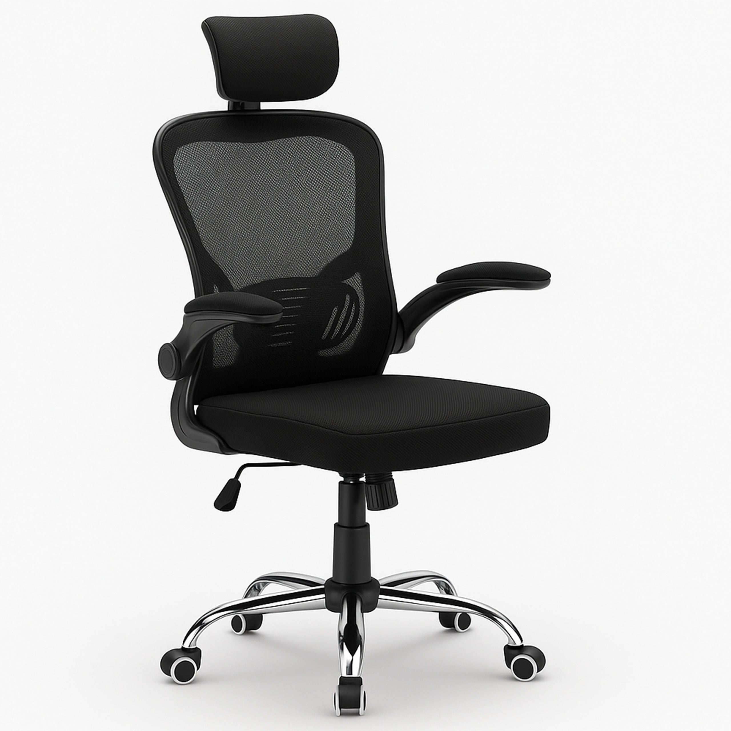 OFFICE CHAIR ADJUSTABLE SWIVEL OFFICE CHAIR ERGONOMIC KB110 BLACK