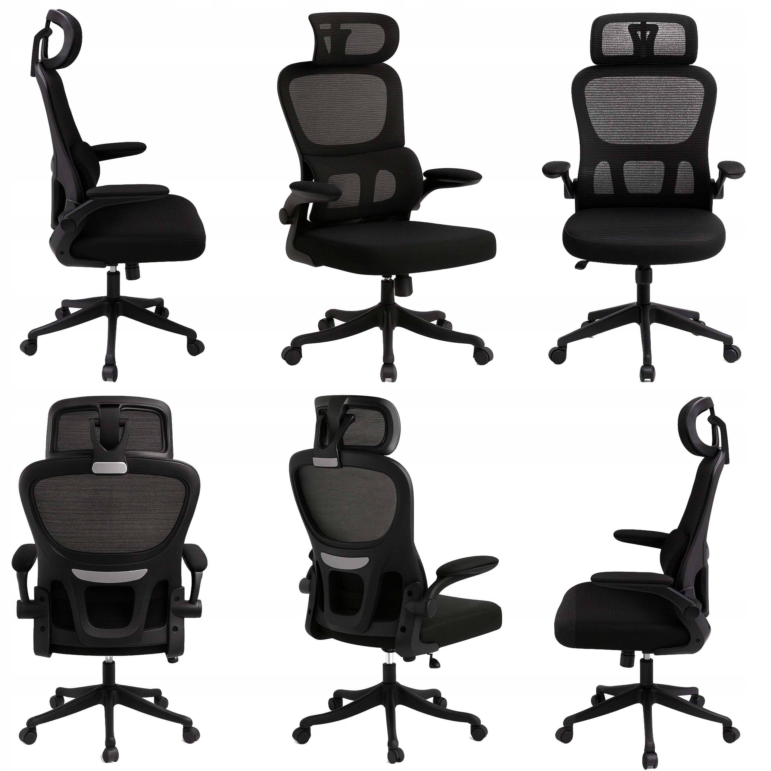 OFFICE CHAIR ADJUSTABLE SWIVEL OFFICE CHAIR ERGONOMIC KB112 BLACK Manufacturer code Meb000302