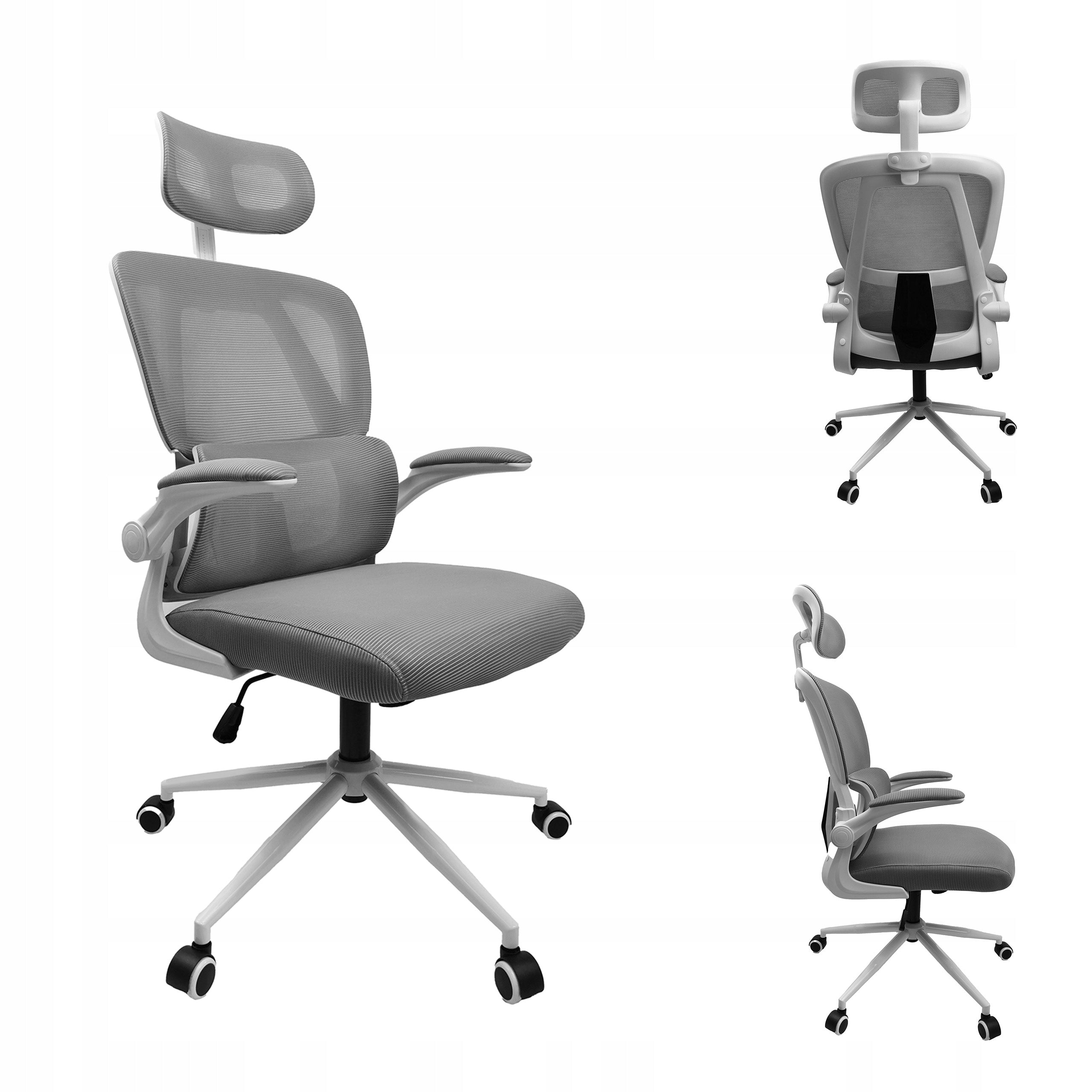 OFFICE CHAIR ADJUSTABLE SWIVEL OFFICE CHAIR ERGONOMIC KG102 GREY Packaging status original