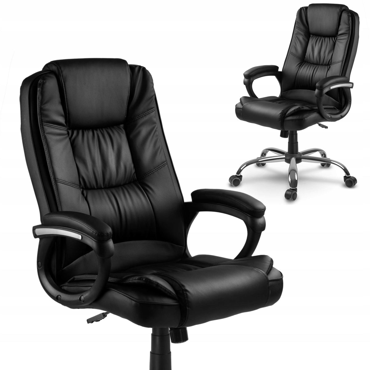 OFFICE CHAIR BLACK ERGONOMIC ADJUSTABLE SWIVEL EAN (GTIN) 5902601180219