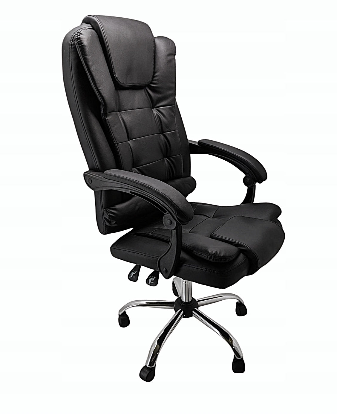 OFFICE CHAIR BLACK OFFICE CHAIR SWIVEL CHAIR ERGONOMIC LEATHER Packaging status original