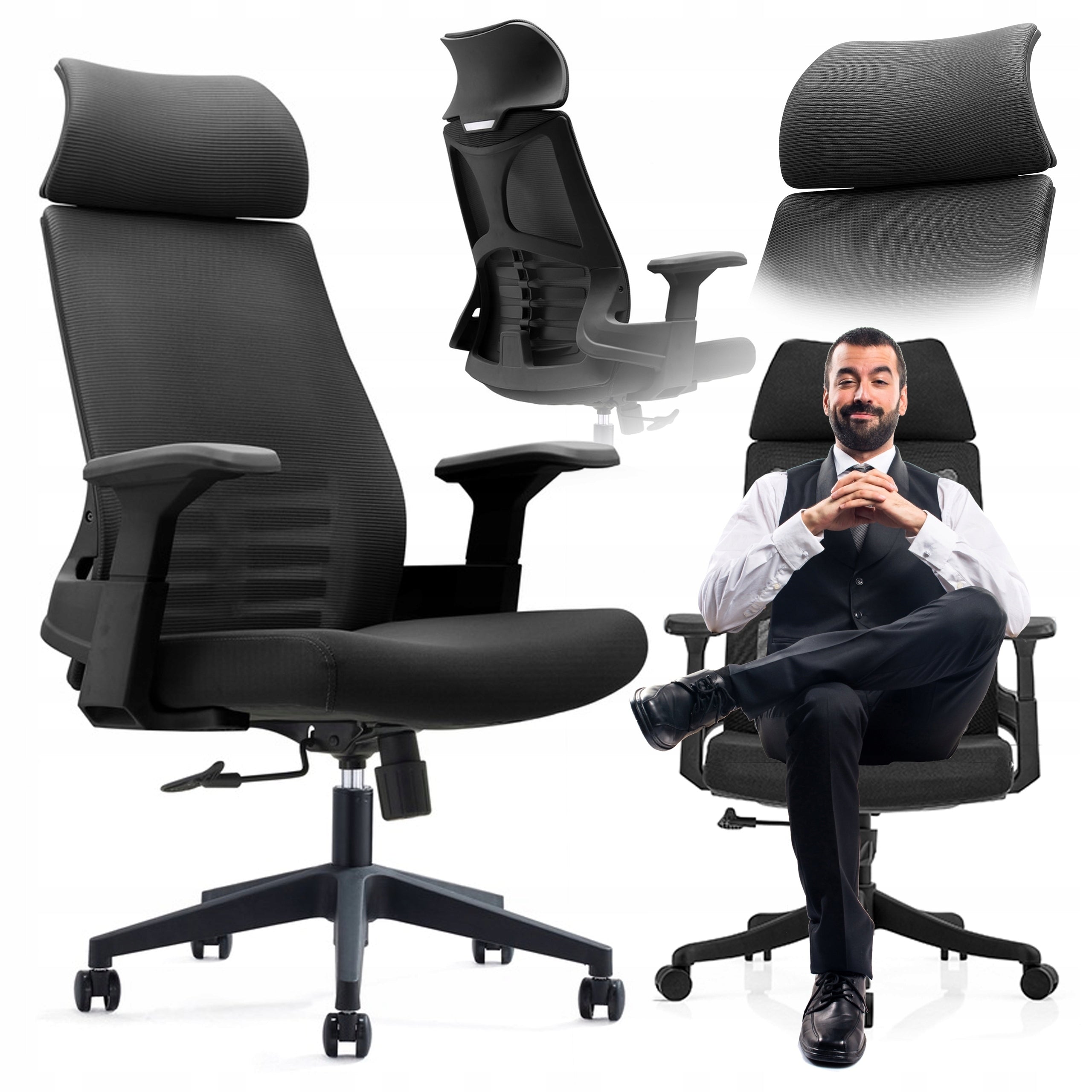 OFFICE CHAIR BLACK OFFICE CHAIR SWIVEL CHAIR ERGONOMIC MESH