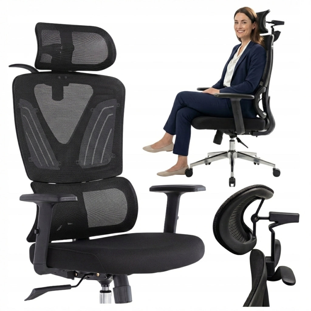 OFFICE CHAIR BLACK OFFICE CHAIR SWIVEL CHAIR ERGONOMIC MESH