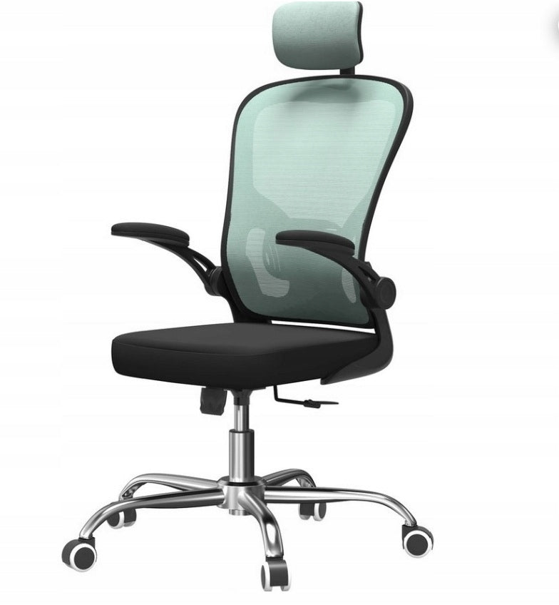 OFFICE CHAIR BLUE SWIVEL WITH AXORY HEADREST