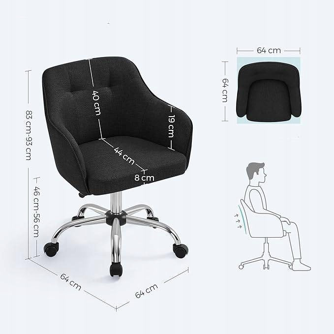 OFFICE CHAIR ERGONOMIC BLACK ADJUSTABLE SONGMICS Manufacturer code OBG019B01V1